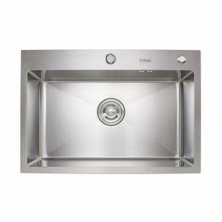Кухонная мойка Platinum Handmade 650х450х220 (толщина 3,0/1,5 мм корзина и дозатор в комплекте)