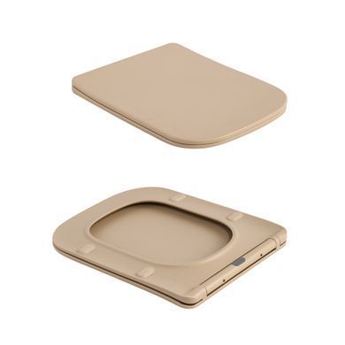 Унитаз подвесной Tern Ultra Quiet 490&times;365&times;325&nbsp;мм, Beige, с сиденьем Slim Duroplast / Soft-close / Quick Release QT17332303ASSB Qtap