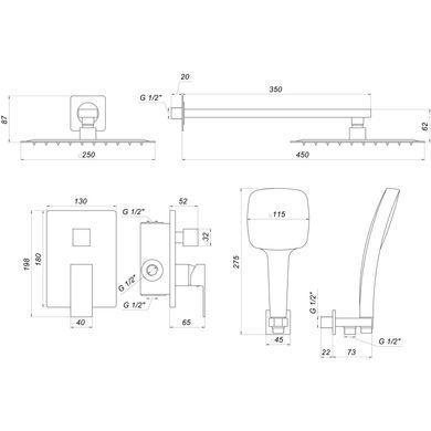 Душевая система Globus Lux GLM-205-BB-SMART