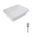 Комплект Qtap Scorpio: Раковина врезная прямоугольная 510х390х145 мм White + Донный клапан PU02