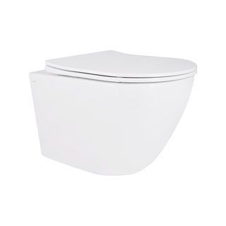 Унитаз подвесной Qtap Robin New безободковый с сиденьем Soft-close QT13332381АSW