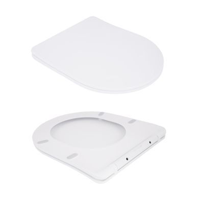 Унитаз подвесной Qtap Robin New безободковый с сиденьем Soft-close QT13332381АSW