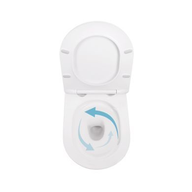 Унитаз подвесной Qtap Robin New безободковый с сиденьем Soft-close QT13332381АSW