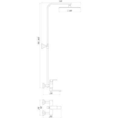 Душова система Globus Lux MILANO VAN-GLM0007