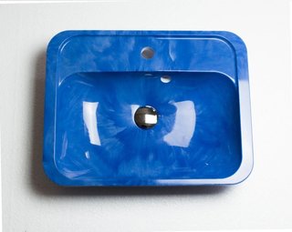 Раковина врезная прямоугольная Adamant OPTION 550Х430 синяя