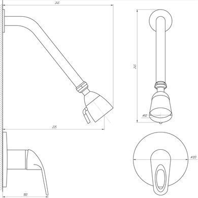 Смеситель для душа Globus Lux SENA GLS-0105S