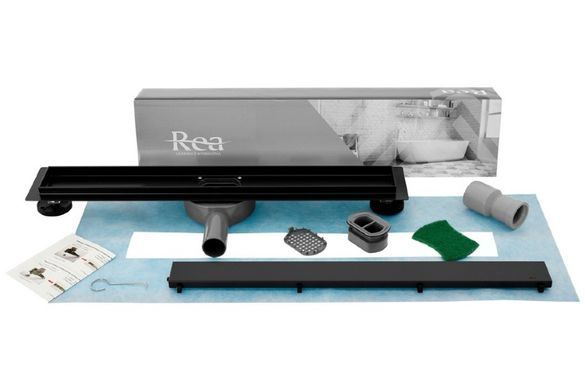 Трап для душа Rea Neo & Pure Pro 900 мм чорний