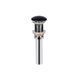 Комплект Qtap Tern: Раковина накладная прямоугольная 500х350х145 мм Matt Black + Донный клапан PU03