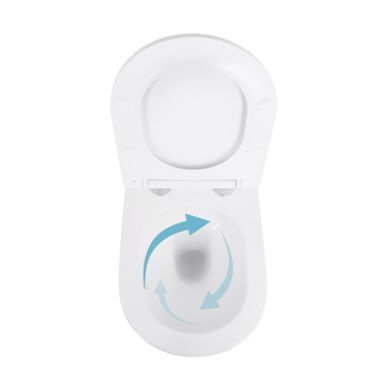 Унитаз подвесной Qtap Swan безободковый Ultra Quiet с сиденьем Soft-close QT16335179W