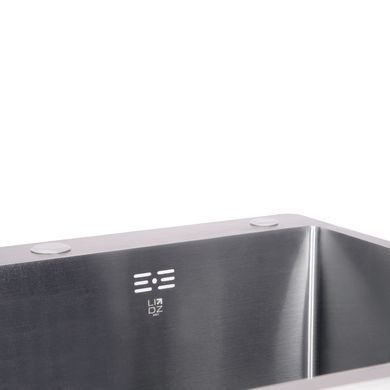Мийка для кухні інтегрована Lidz Handmade H6050B (LDH6050BPVD43621) Brushed Black PVD 3,0/1,0 мм