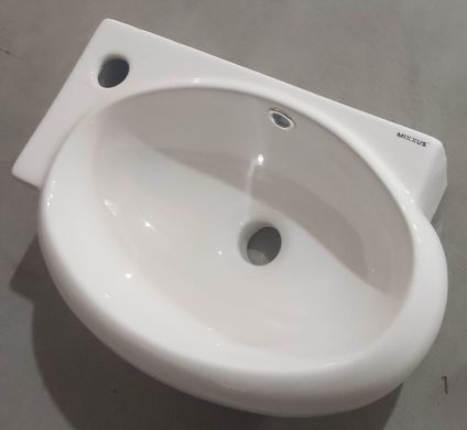 Раковина підвісна Mixxus Premium DIVERSE-1201-R 400х215х140mm з отвором під змішувач та переливом (MP6506)