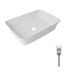 Комплект Qtap Virgo: Раковина накладная прямоугольная 490х350х110 мм White + Донный клапан PU02