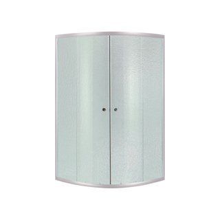 Lidz Latwa SC90x90.SAT.MID.FR Душевая кабина полукруглая, стекло Frost 4 мм + Lidz Душевой поддон KAPIELKA ST90x90x26, с панелью