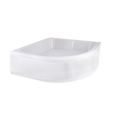 Lidz Latwa SC90x90.SAT.MID.FR Душевая кабина полукруглая, стекло Frost 4 мм + Lidz Душевой поддон KAPIELKA ST90x90x26, с панелью