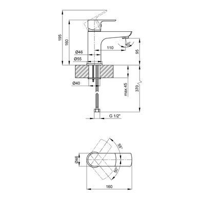 Смеситель для раковины Qtap Flaja 1010102C