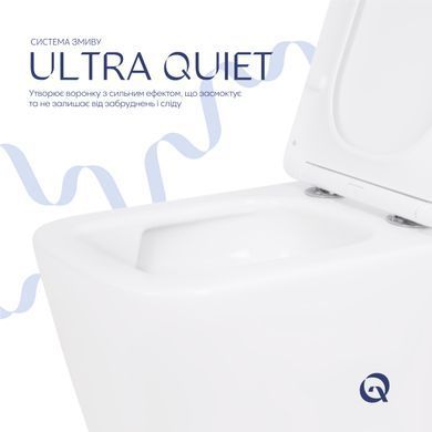 Унитаз подвесной Qtap Crow безободковый с сиденьем Soft-close QT05335171W