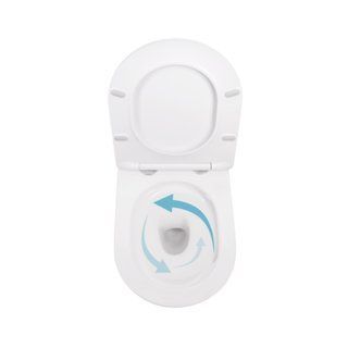 Унитаз подвесной Qtap Robin New безободковый с сиденьем Soft-close QT13332381АSW