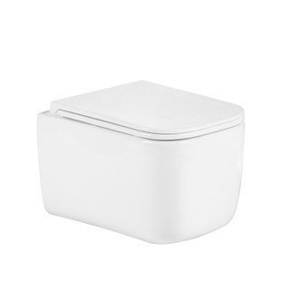 Унитаз подвесной Qtap Gemini Ultra Quiet 485&times;340&times;350 мм, White, с сиденьем Slim Duroplast / Soft-close / Quick Release QTTAU26W49119