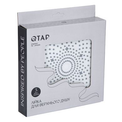 Лейка для верхнего душа Qtap Hlavova D 230 мм округлая QTHLA107CRM45787 Chrome/White