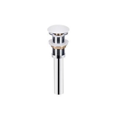 Комплект Qtap Dove: Раковина накладная овальная 680х420х120 мм White + Донный клапан PU02