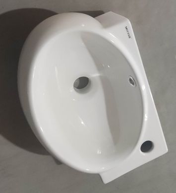 Раковина підвісна Mixxus Premium DIVERSE-1201-L 400х215х140mm з отвором під змішувач та переливом (MP6507)
