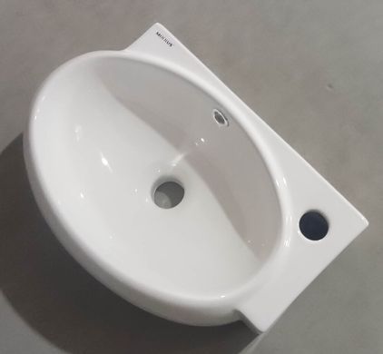 Раковина підвісна Mixxus Premium DIVERSE-1201-L 400х215х140mm з отвором під змішувач та переливом (MP6507)