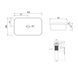 Комплект Qtap Scorpio: Раковина врезная прямоугольная 615х390х150 мм White + Донный клапан PU02