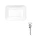 Комплект Qtap Scorpio: Раковина врезная прямоугольная 615х390х150 мм White + Донный клапан PU02