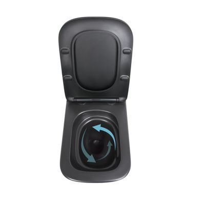 Унитаз подвесной Qtap Tern New Ultra Quiet с сиденьем с сиденьем Soft-Close MATT BLACK QT17332303ASMB