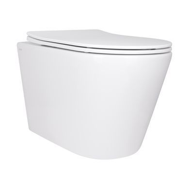 Унитаз подвесной Qtap Scorpio безободковый Ultra Quiet с сиденьем Soft-close QT14332380AW