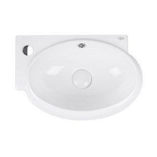 Раковина Qtap Leo 420x280x150 White с донным клапаном QT11115011LW