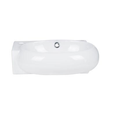 Раковина Qtap Leo 420x280x150 White с донным клапаном QT11115011LW