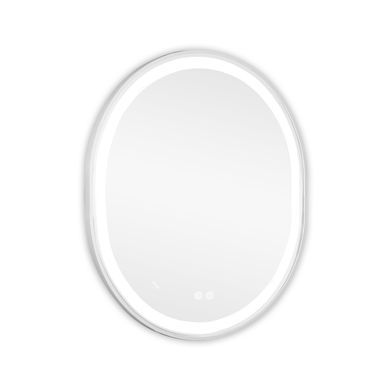 Зеркало Qtap Gemini 800х700 с LED-подсветкой Touch, с антизапотеванием, с диммером, рег. темп. цвета (3000-6500K) Reverse QT2578R8071W