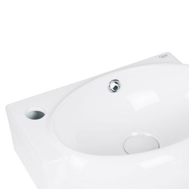 Раковина Qtap Leo 420x280x150 White с донным клапаном QT11115011LW
