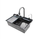 Мийка багатофункціональна Mixxus MH7546-SET-06 Micro Decor Graphite з вбудованим змішувачем з нерж.сталі (MI8414)
