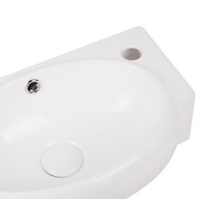 Раковина Qtap Leo 420x280x150 White с донным клапаном QT11115011RW