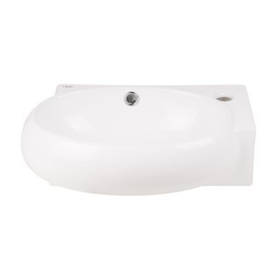 Раковина Qtap Leo 420x280x150 White с донным клапаном QT11115011RW