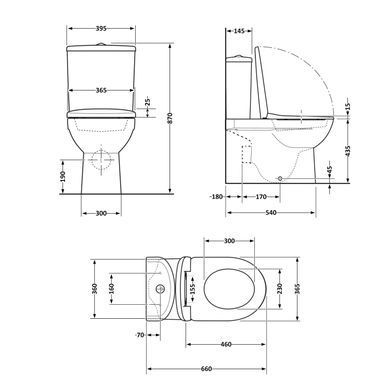 Унитаз напольный Qtap Scorpio Ultra Quiet безободковый с сиденьем Soft-Close MATT BLACK QT14226088AMB