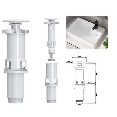 Раковина накладна Mixxus Premium STYLE-0201 520х375х140mm з донним клапаном та отвором під змішувач (MP6511)