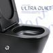Унитаз напольный Qtap Scorpio Ultra Quiet безободковый с сиденьем Soft-Close MATT BLACK QT14226088AMB
