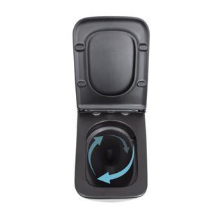 Унитаз подвесной Qtap Gemini безободковый с сиденьем Soft-close QT2533076EUQMB