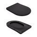 Унитаз напольный Qtap Robin Ultra Quiet безободковый с сиденьем Soft-Close MATT BLACK QT13226083AMB