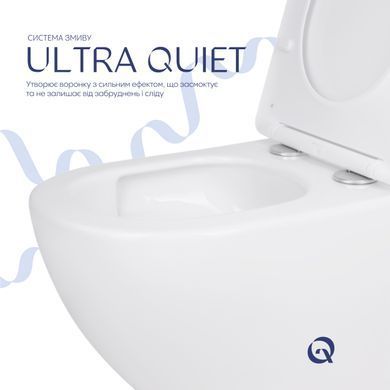 Унитаз подвесной Qtap Jay безободковый с сиденьем Soft-close QT07335175W