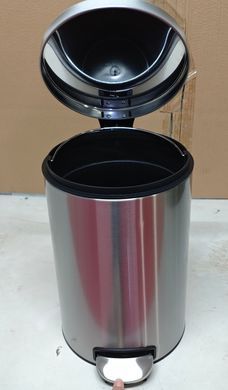 Мусорное ведро с плавным закрытием круглое Mixxus Ellipse-TC0212 SS Color 12л (цвет нержавейка) (MI8399)