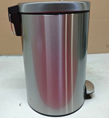 Мусорное ведро с плавным закрытием круглое Mixxus Ellipse-TC0212 SS Color 12л (цвет нержавейка) (MI8399)