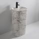 Раковина моноблок MIXXUS PREMIUM DIVERSE-1101 MARBLE 460х380х840mm з отвором під змішувач та переливом (MP6575)