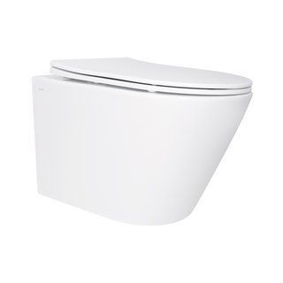 Унитаз подвесной Qtap Swan безободковый с сиденьем Soft-close QT16335180W