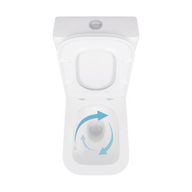 Унитаз-компакт Qtap Cardinal Ultra Quiet безободковый с сиденьем Soft-close QT04222168AUQ3W