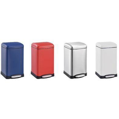 Мусорное ведро с плавным закрытием квадратное Mixxus Style-TC0106 SS Color 6л цвет нержавейка (MI7092)