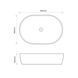 Раковина накладна MIXXUS PREMIUM ELLIPSE-0105 MARBLE-BLACK 600х400х150mm (MP6565)